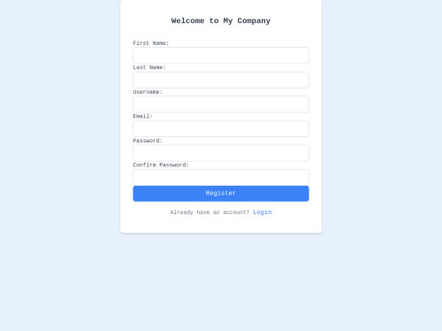 tailwind Register  Form Component